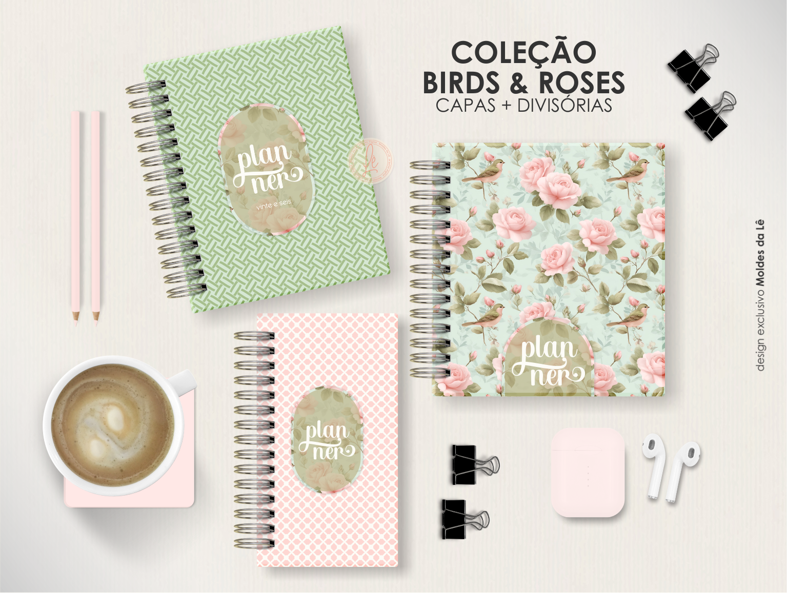 KIT BIRDS E ROSES | CAPAS+DIVISÓRIAS