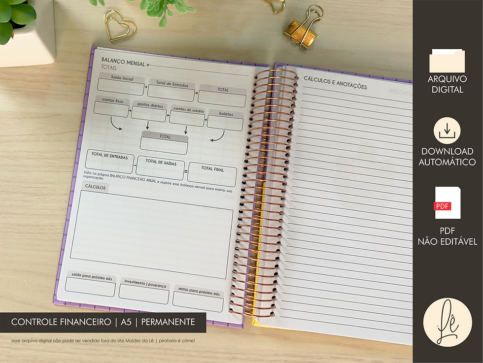 Miniatura: CONTROLE FINANCEIRO | A5 | PERMANENTE