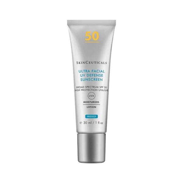 As recommended by Ink & Glow, Welwyn, SkinCeuticals Ultra Facial UV Defence SPF50 Sunscreen Protection