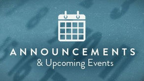 Jan-Feb-Mar 2019 Announcements