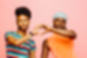 Expressing love/ Portrait of two men hol