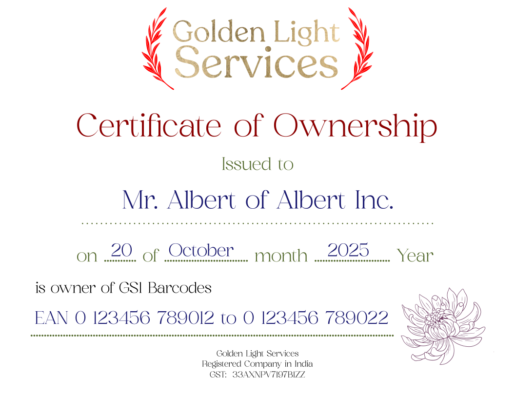 Certificate of Ownership