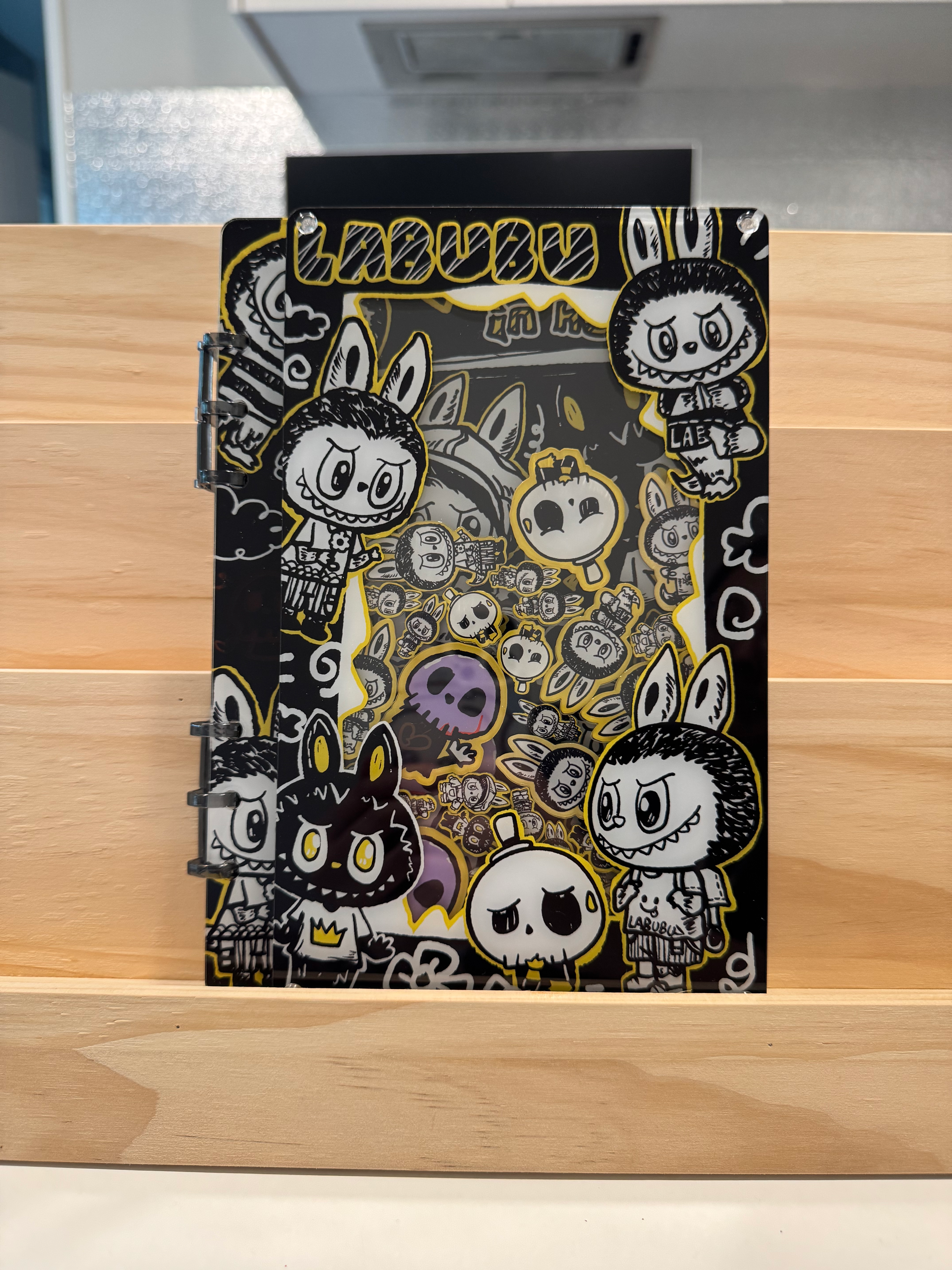 Acrylic Shaker Notebook - Labubu