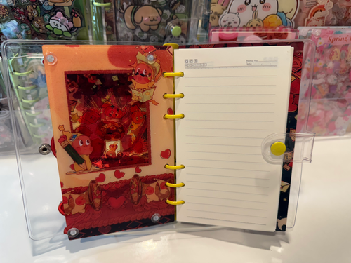 A6 Acrylic Shaker Notebook with Book Cover - Popmart Twinkle