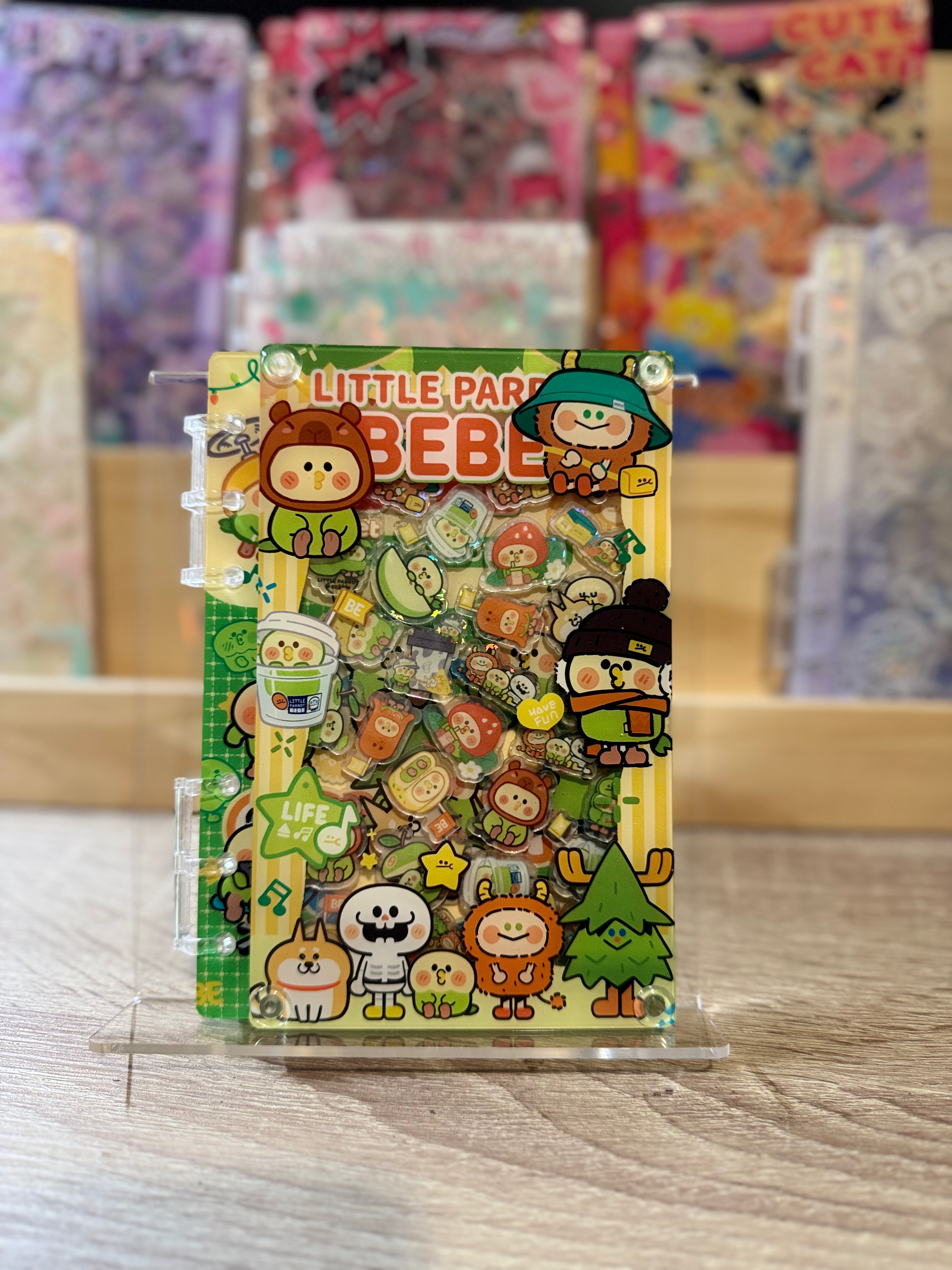 Acrylic Shaker Notebook - Little Parrot Bebe