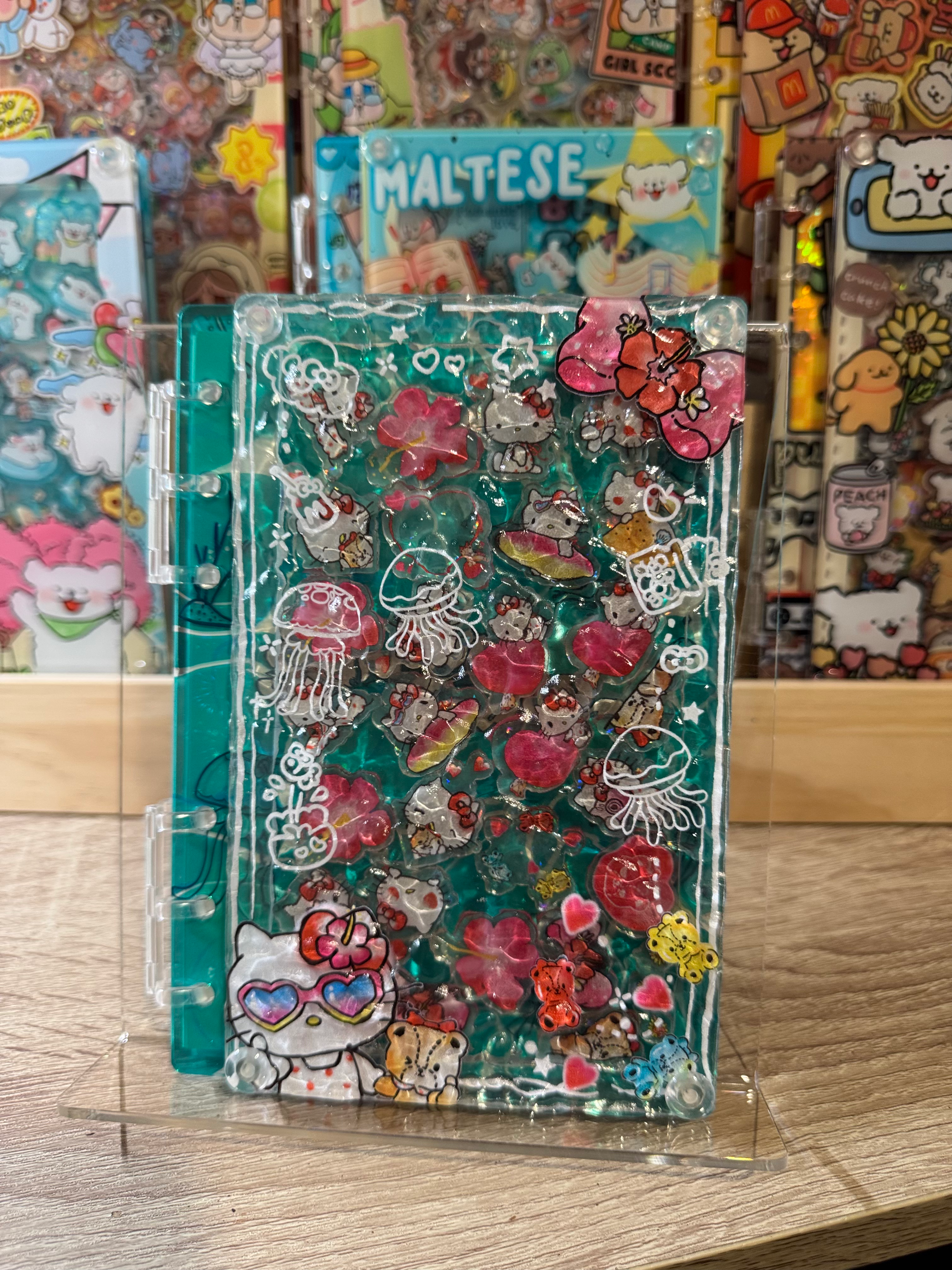 Acrylic Shaker Notebook - Hello Kitty