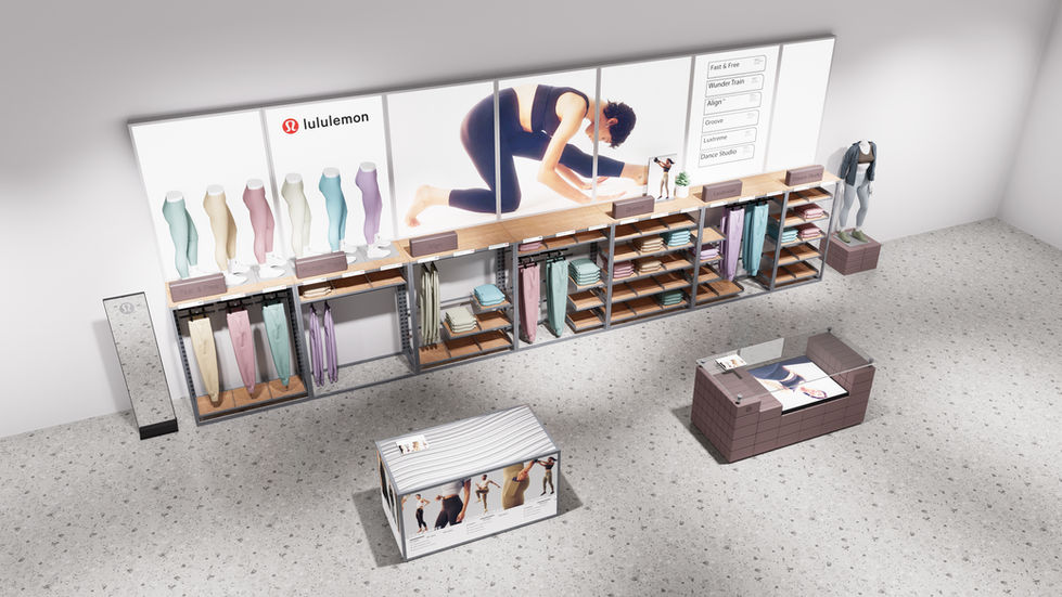lululemon, retail, shop, window display, fashion, modern, interior design