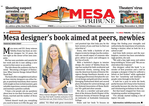 Tabitha Evans Mesa Tribune Article