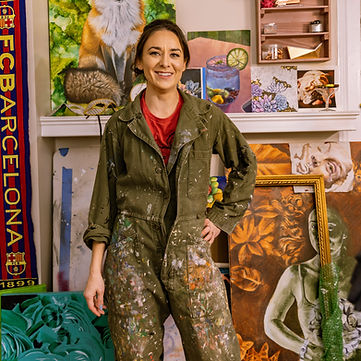 Artist Katie Peña creates custom artwork from her studio in North Carolina