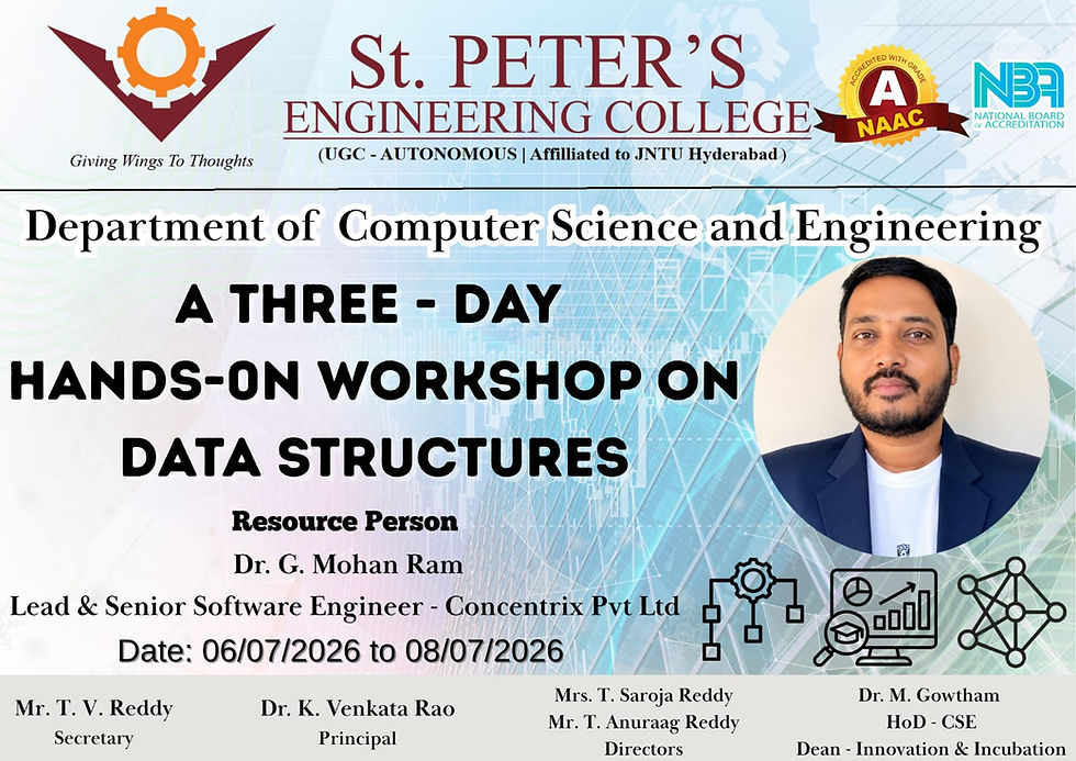 Three-Day Hands-on Workshop on Data Structures