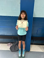 one of our test skaters who passed her test