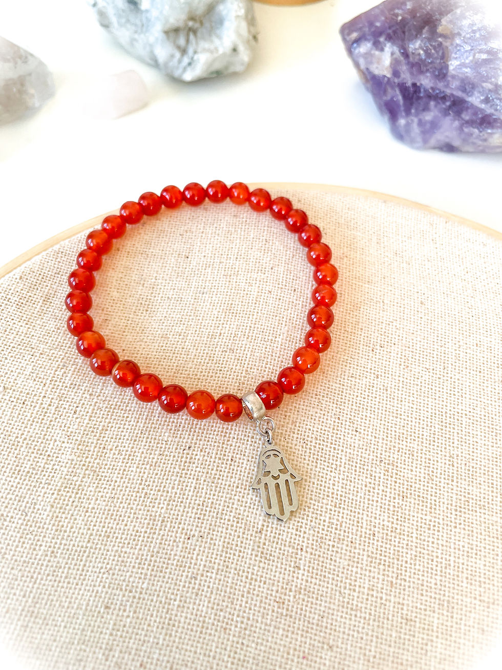 Miniatura: Pulsera cornalina mano Fatima 
