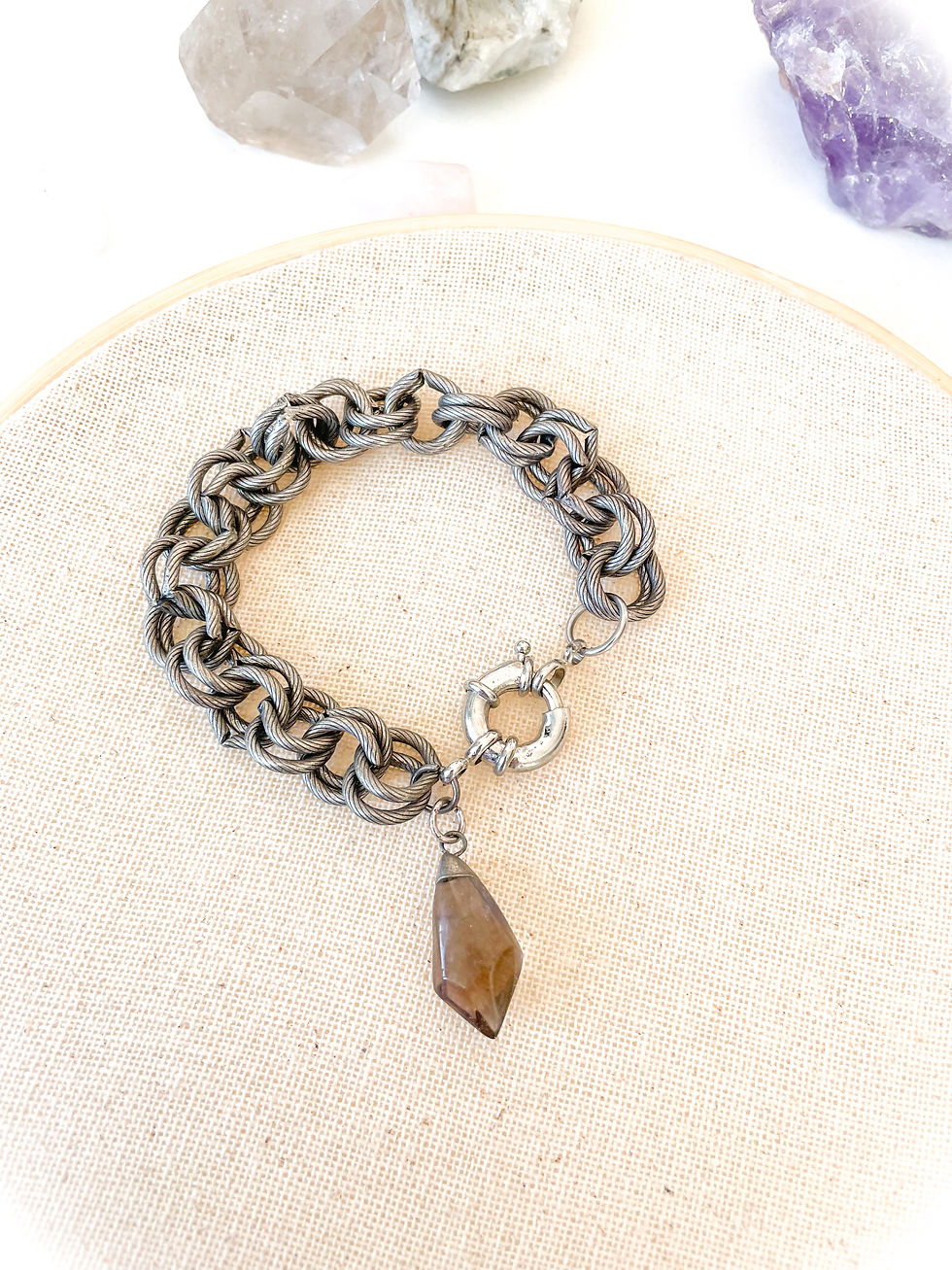 Miniatura: Pulsera Cuarzo ahumado 