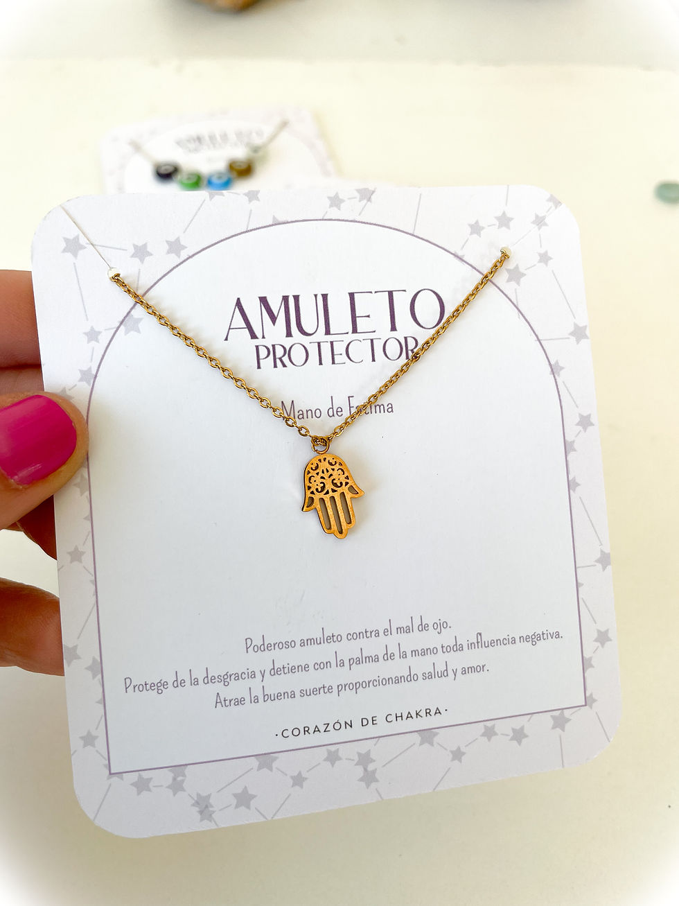 Miniatura: Cadena Amuleto baño oro / acero