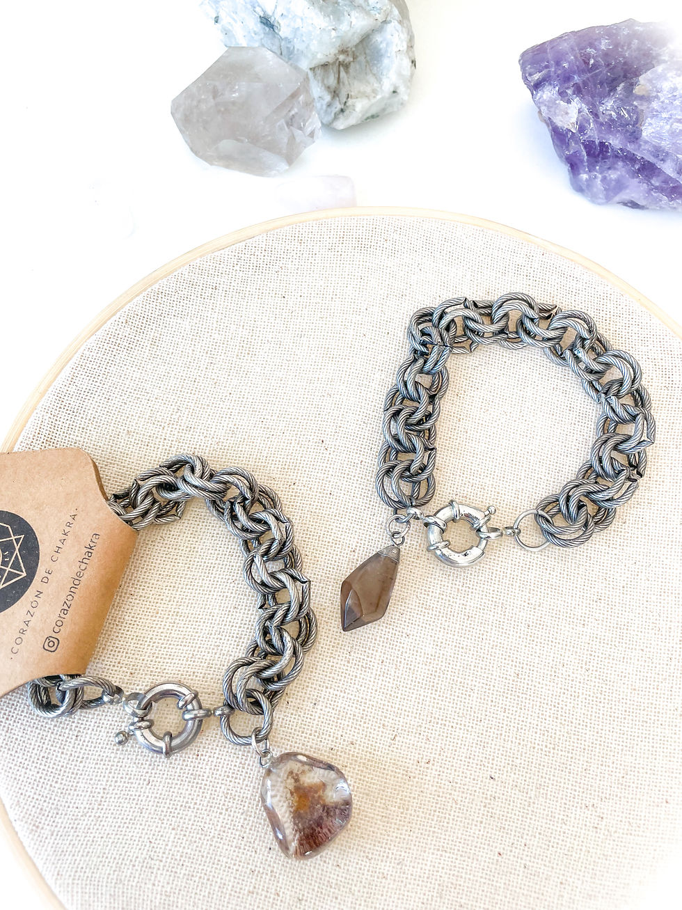 Miniatura: Pulsera Cuarzo ahumado 