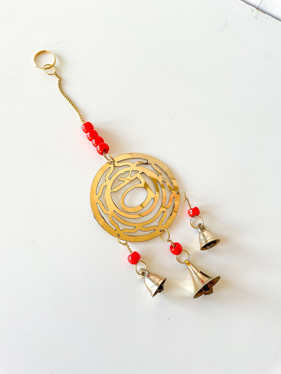 Miniatura: Colgante campana chakras bronce india 