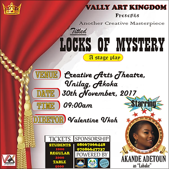 a picture of a colourful poster invitation to a stage play