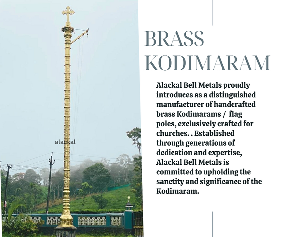 BRASS CHURCH KODIMARAM INSTALLATION , COPPER KODIMARAM ,FLAGPOLE, FLAG POST