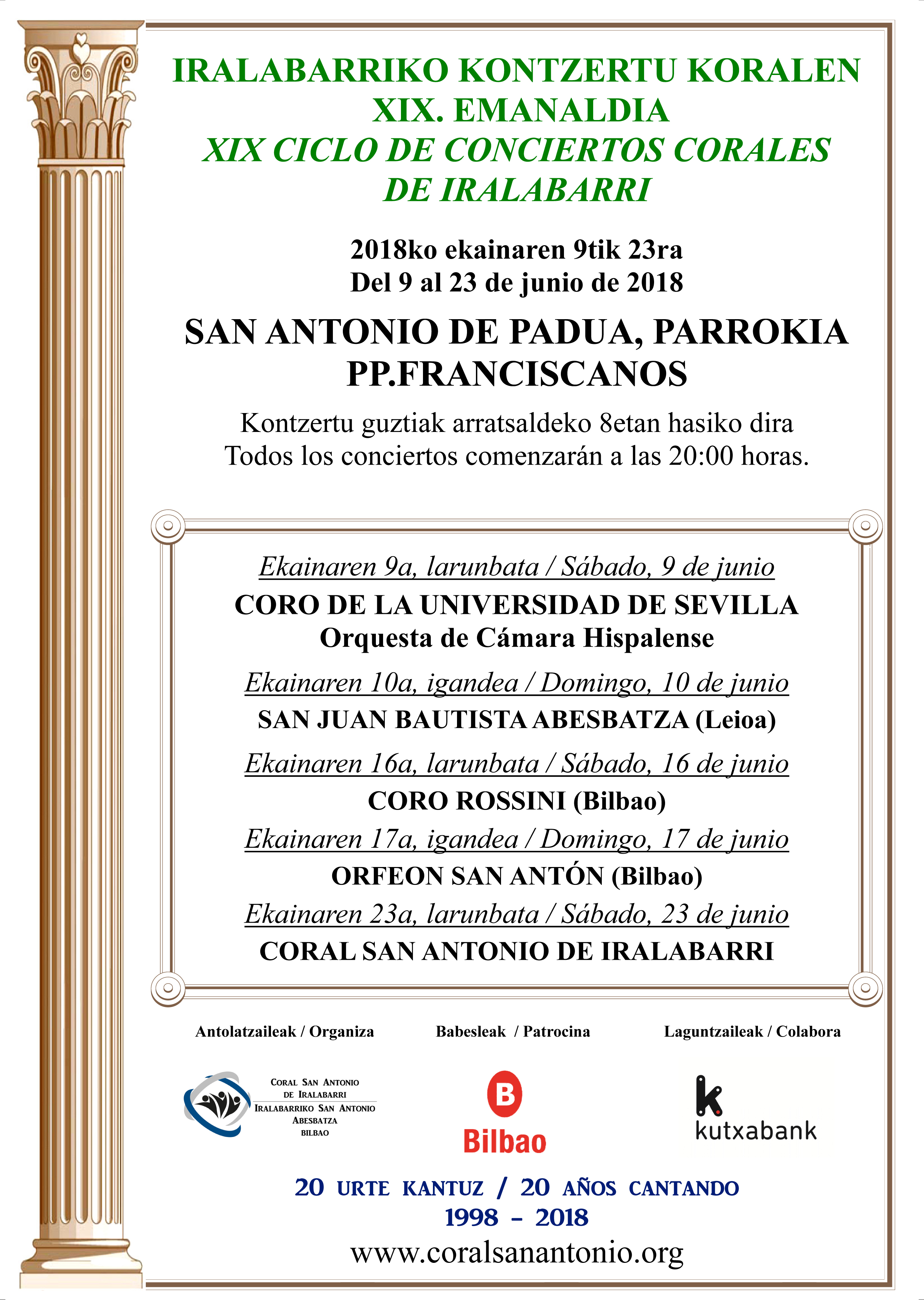 Cartel Coral san Antonio 18 definitivo.