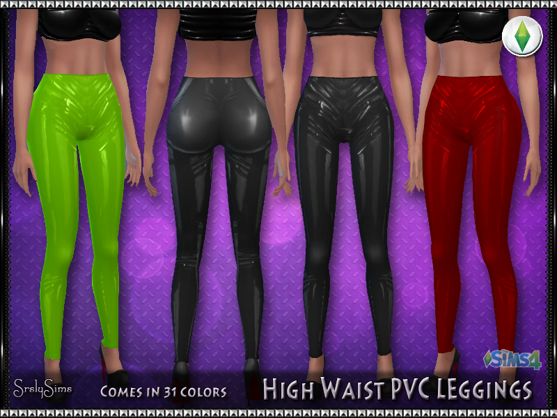 high waisted pvc trousers