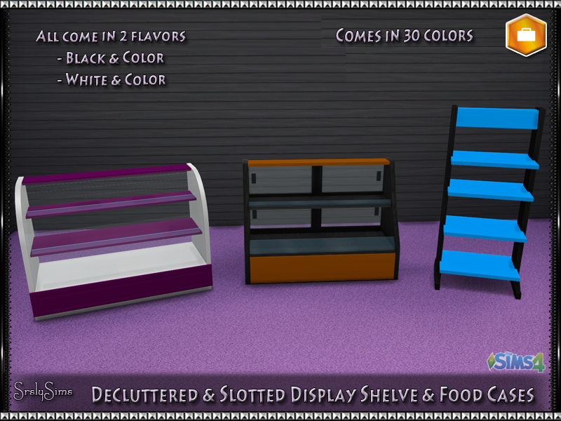 Decluttered & Slotted Display Shelve & Food Cases