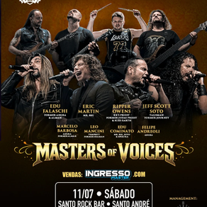 Santo Rock Bar recebe o ‘Masters of Voices’, espetáculo que reúne quatro dos maiores vocalistas do rock e do heavy metal mundial