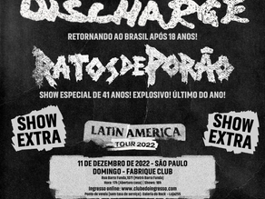 Discharge anuncia show extra em São Paulo com Ratos de Porão