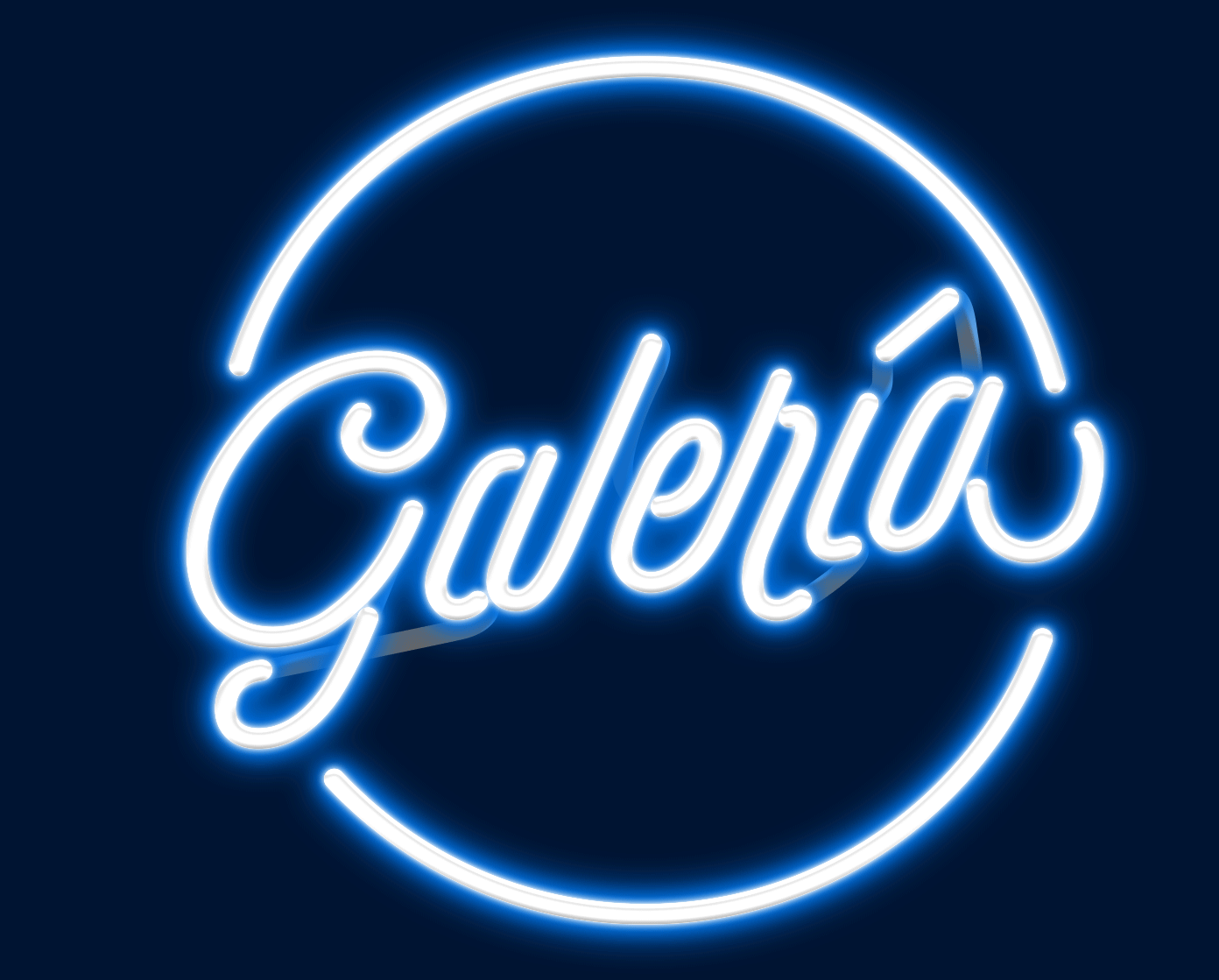 Cartel de galera con iluminación