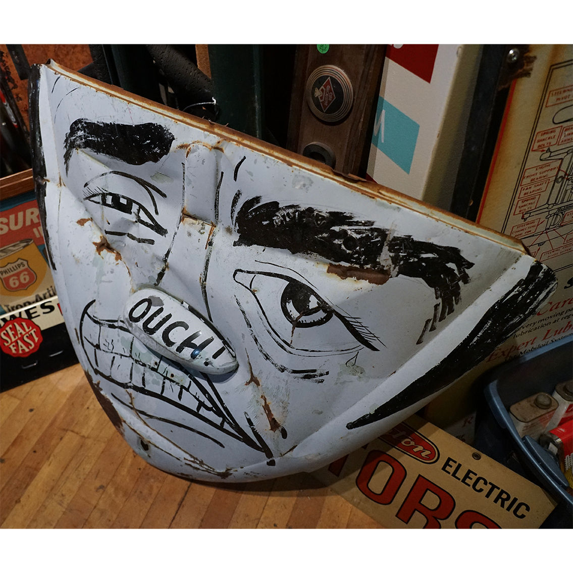 Vintage VW Bug Hood Art