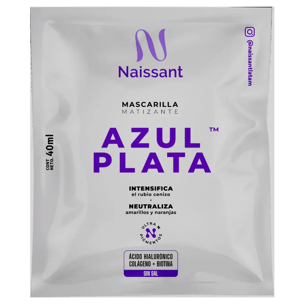 Mascarilla Matizante Azul Plata Naissant 40ml
