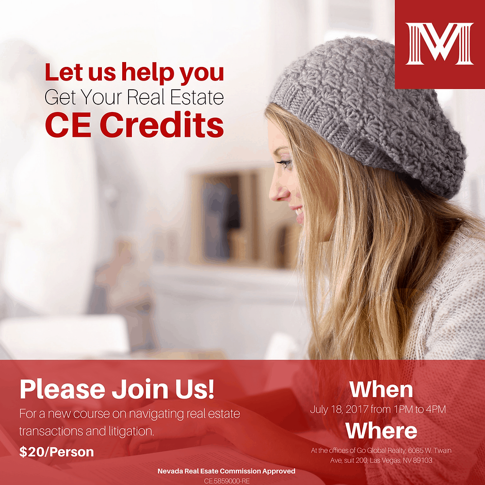 Nevada Real Estate Division Approves Morris Law Center Continued