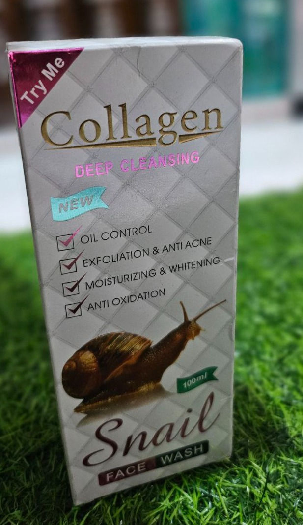 Snail Mucus Extract Facial Cleanser Nourishes and Brightens Face Wash Deep Cleansing Pores Oil Control Collagen Facial Cleans