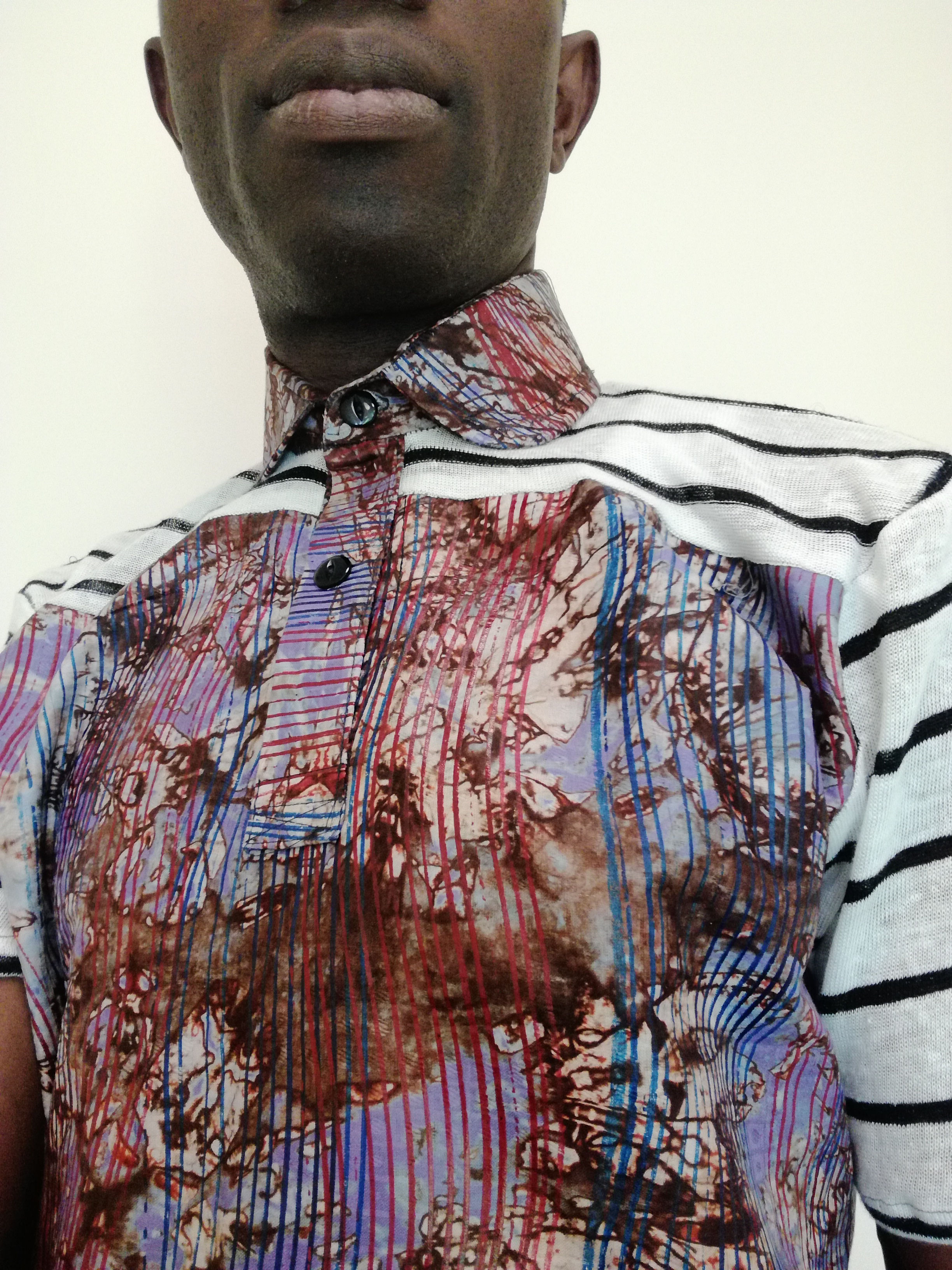 Purple Stripe ,"tie and dye" T-shirt