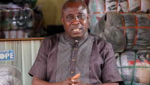 Second-hand trader in Ghana