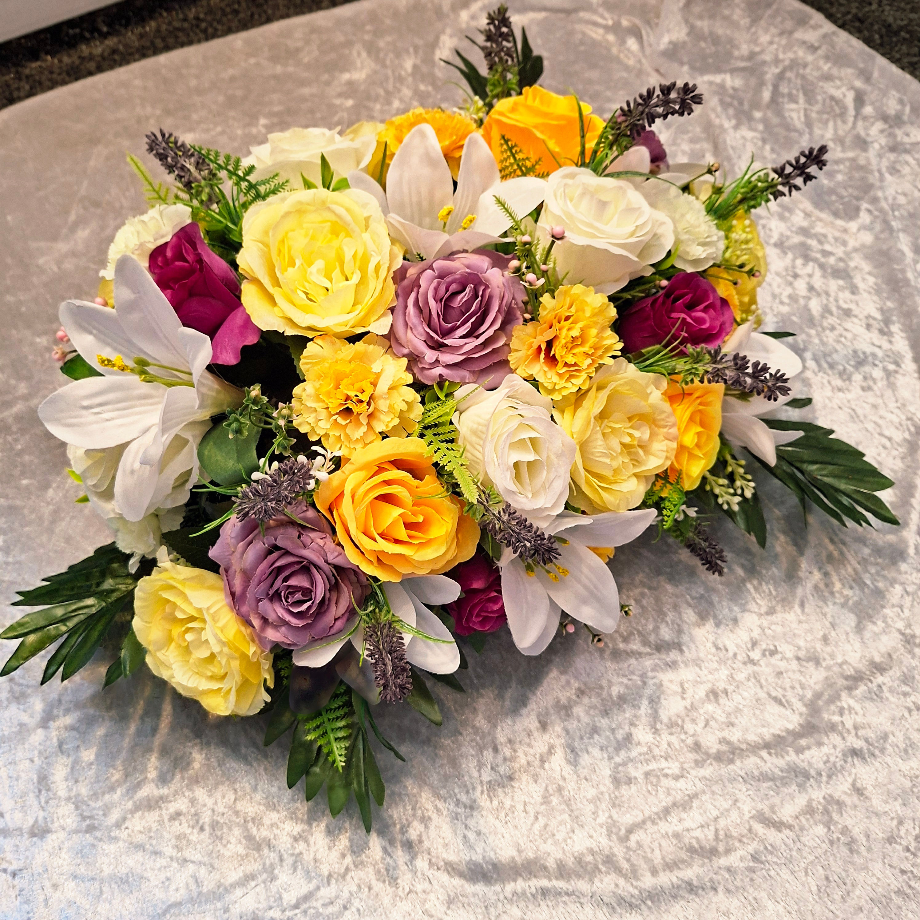 Large Memorial Silk Floral Funeral/ Grave Display