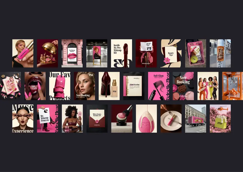 Luxury beauty atelier branding, editorial beauty salon brand identity, eclectic confident brand design, editorial letter graphics, EMA monogram logo design, bold serif logotype, black burgundy emerald brown yellow color palette. Visual identity design, brand guidelines, digital branding, creative instagram page branding. Editorial / Luxury / Eclectic / Bold / Androgynous / Expressive / Confident / Timeless.
Brand Designer, Logo Designer, Graphic Designer, Packaging Designer, Branding Services, Packaging Design, Product Design, Graphic Design, Visual Identity. Branding Agency, Branding Studio, Graphic Design Studio, Freelance Designer, Small Business Branding, Female branding, Lexielogo, Logomark.
Instagram page design, custom highlight covers, digital branding, social media design, IG post and story templates