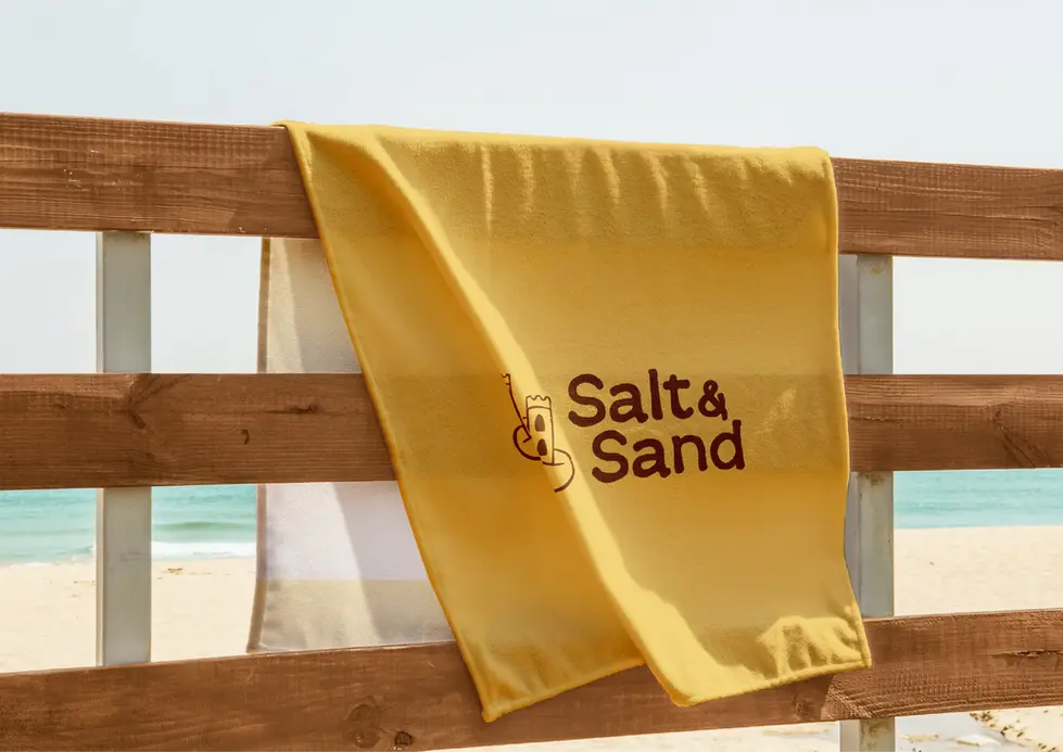Bold summer beach club branding, sand travel ocean brand identity, playful lounge brand design, hand-drawn sand castle logo design, hand-drawn textured ocean sea graphics icons, bright summer fresh orange yellow blue brown color palette. Brand Designer, Logo Designer, Graphic Designer, Packaging Designer, Branding Services, Packaging Design, Graphic Design, Visual Identity. Branding Agency, Branding Studio, Graphic Design Studio, Freelance Designer, Small Business Branding, Female branding, Lexielogo