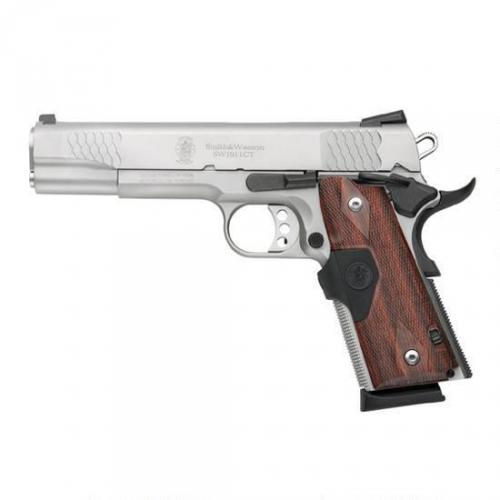 Smith & Wesson 1911, E Series, Full Size, 45ACP, 5" Barrel, Stainless Frame, Sta
