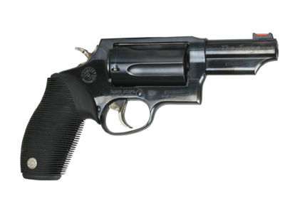 Taurus Judge 410/45LC 3" 5rd Fiber Optic Sight Ribber Grip Overlay Blue