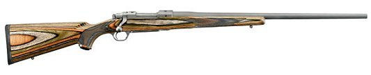 Ruger 77 Bolt 22-250 Remington 24" Green/Brown Laminate Matte Stainless