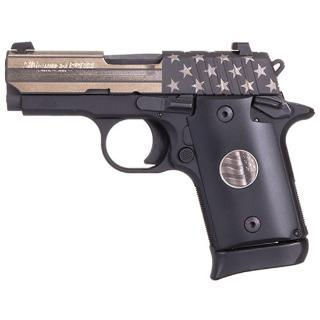 Sig Sauer, 238 Stand, 380 ACP, 2.7" Barrel, 7 Round, Stars, Stripes & the word "