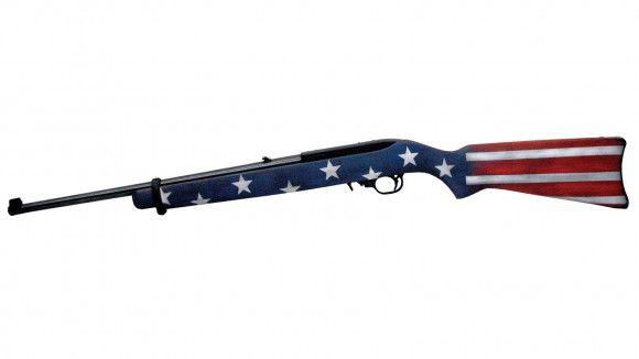 Ruger, 10/22 American Flag Cerakote, Semi-Auto, 22 LR, 10+1 Round American Flag