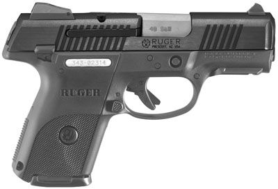 Ruger SR40C Compact 40 S&W 3.5" 9+1 Black Syn Grip Black/Black Nitride