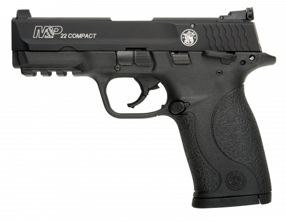 Smith & Wesson 108390 M&P 22 Compact Single 22LR 3.6" 10+1 TB Blk Poly Grip
