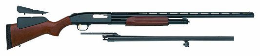 MOSSBERG 500 PUMP 12 GAUGE FIELD AND DEER SHOTGUN COMBO 24IN AND 28IN BARRELS
