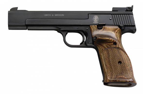 Smith & Wesson Mod 41 22 LR 5.5" 10+1 Wooden Target w/Thumbrest Grip Adj Sight B