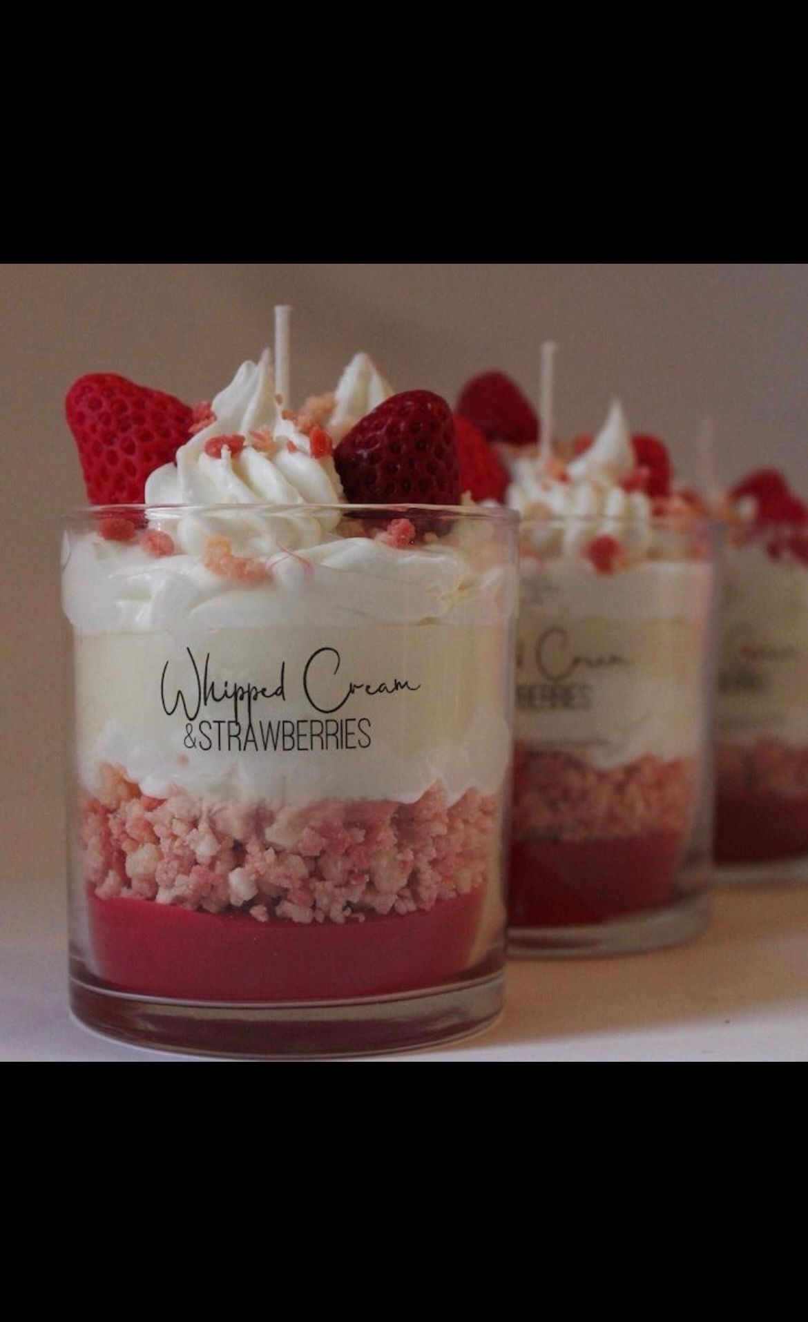 Whipped Cream & Strawberries Candle