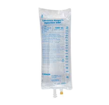 Lactated Ringer's Injection USP, IV Solution, 1000 ml. EXCEL container