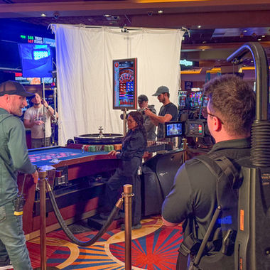 Commercial set up filmed inside Rivers Casino, Pittsburgh PA