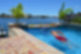 young boy swimming in a new pool